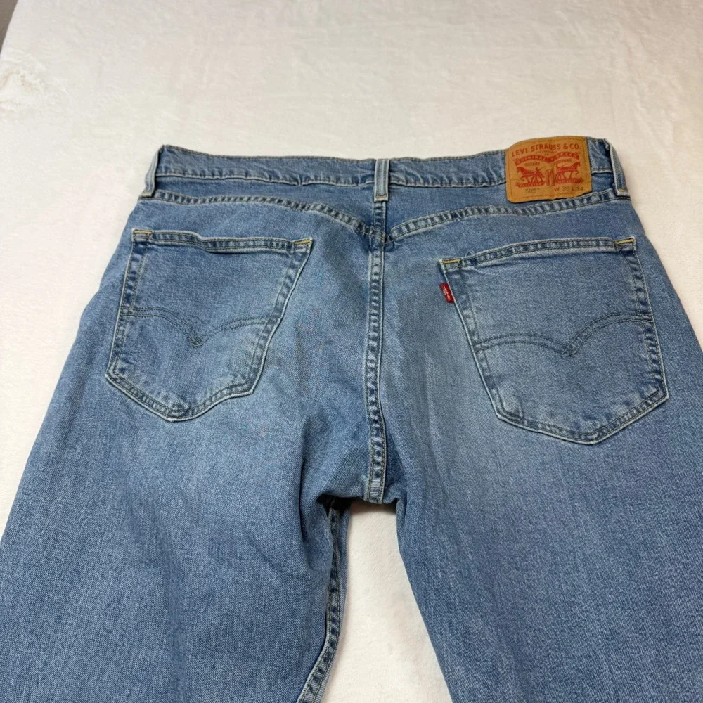 Levi's 502 Regular Taper Mens W36‎ L34 Blue Good Medium Wash Denim Jeans
